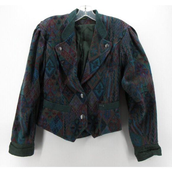 Geiger Jackets & Blazers - VINTAGE Geiger Blazer 38 Wool Geometric Southwestern Aztec Large